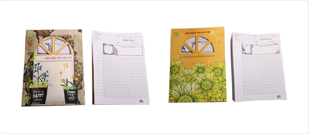 giấy kiểm tra kẻ sẵn