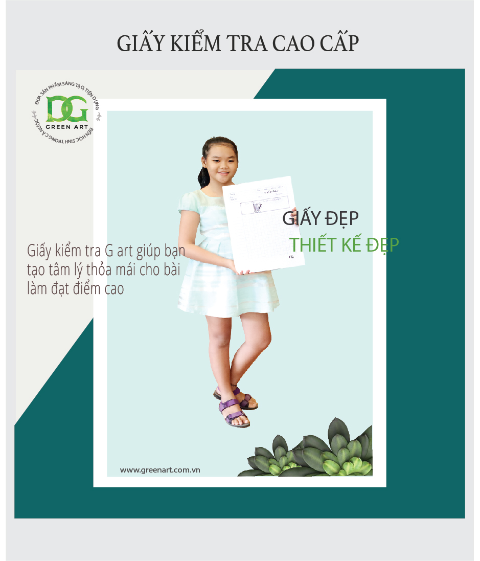 Giấy kiểm tra THCS-THPT- vẽ tay- Thương hiệu G Art