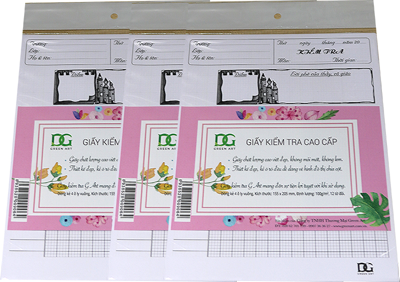 giấy kiểm tra G Art